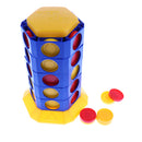 Children Intellectual 3D Twist & Turn Tower Four Disc in a Line Board Game Kids Toy Playset