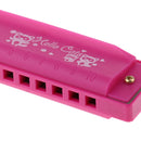 KIDS 10 HOLES WOODEN HARMONICA MUSIC INSTRUMENT CHILD EDUCATIONAL TOYS ROSE RED