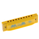 Cute Plastic 10 Holes Harmonica Mouth Organ Kids Music Instrument Toy Gift Yellow
