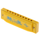 Cute Plastic 10 Holes Harmonica Mouth Organ Kids Music Instrument Toy Gift Yellow