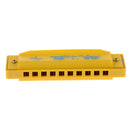 Cute Plastic 10 Holes Harmonica Mouth Organ Kids Music Instrument Toy Gift Yellow