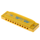Cute Plastic 10 Holes Harmonica Mouth Organ Kids Music Instrument Toy Gift Yellow