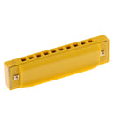 Cute Plastic 10 Holes Harmonica Mouth Organ Kids Music Instrument Toy Gift Yellow
