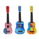 21'' Colorful 6 Strings Wooden Acoustic Guitar Ukulele Kids Music Instrument Toy - Star & Strip