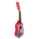 21'' Colorful 6 Strings Wooden Acoustic Guitar Ukulele Kids Music Instrument Toy - Star & Strip