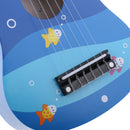 54cm Cute Kids Wood 6 Strings Music Guitar Ukulele Instrument Educational Toy - Blue Sea