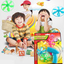 5pcs Colorful Flying Saucer Launcher Set Space Disk Toy Kids Child Developmental Play and Learn