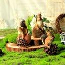 Handmade 2 Squirrel Sculpture Set Realistic Animal Model Statue Home Garden Lawn Party Decor Ornaments