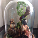 Handmade 2 Squirrel Sculpture Set Realistic Animal Model Statue Home Garden Lawn Party Decor Ornaments