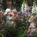Simulation Animal Model Resin Rabbits Statue Animal Model Home Office Garden Patio Sculpture Ornaments Collectibles