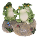 Lovely Decorative Statue 3 Frogs Animal Model Figurine Home Garden Lawn Decor Ornaments Collections Gift