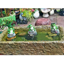 Lovely Decorative Statue 3 Frogs Animal Model Figurine Home Garden Lawn Decor Ornaments Collections Gift