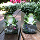 Lovely Decorative Statue 3 Frogs Animal Model Figurine Home Garden Lawn Decor Ornaments Collections Gift