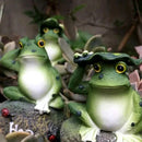 Lovely Decorative Statue 3 Frogs Animal Model Figurine Home Garden Lawn Decor Ornaments Collections Gift