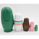 5pcs Wooden Russian Nesting Dolls Cartoon Matryoshka Babushka Stacking Nested Dolls Kids Toys Birthday Christmas Gifts Home Decoration Hand Painted Animal Doll