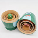 5pcs Wooden Russian Nesting Dolls Cartoon Matryoshka Babushka Stacking Nested Dolls Kids Toys Birthday Christmas Gifts Home Decoration Hand Painted Animal Doll
