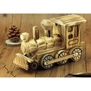 Retro Wooden Train Engine Model Home Desk Office Ornament Decor Art Craft Collectibles Kid Play Toy