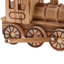 Retro Wooden Train Engine Model Home Desk Office Ornament Decor Art Craft Collectibles Kid Play Toy
