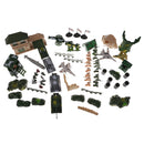 300 Pieces Army Soldier Men Playset Action Figures with Tanks Planes Flags Watchtower & More Accessories