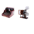 Retro Creative Typewriter Wind Up Music Box Clockwork Toy Desktop Supplies Kids Toy Gift