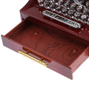 Retro Creative Typewriter Wind Up Music Box Clockwork Toy Desktop Supplies Kids Toy Gift