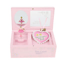 Pink Rotating Ballet Girl Dancing Music Box Clockwork Toy Gift Home Furnishing Supplies Birthday Gift