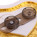 Romantic Heart Shape Kissing Doll Music Box Mechanical Wind Up Toy Xmas Gift for Girl Desktop Ornament