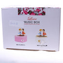 Romantic Heart Shape Kissing Doll Music Box Mechanical Wind Up Toy Xmas Gift for Girl Desktop Ornament