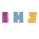 Pack of 3 English Letters Armour Team Transforming Robot Toy Kids Party Bag Fillers - H I J