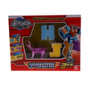 Pack of 3 English Letters Armour Team Transforming Robot Toy Kids Party Bag Fillers - H I J