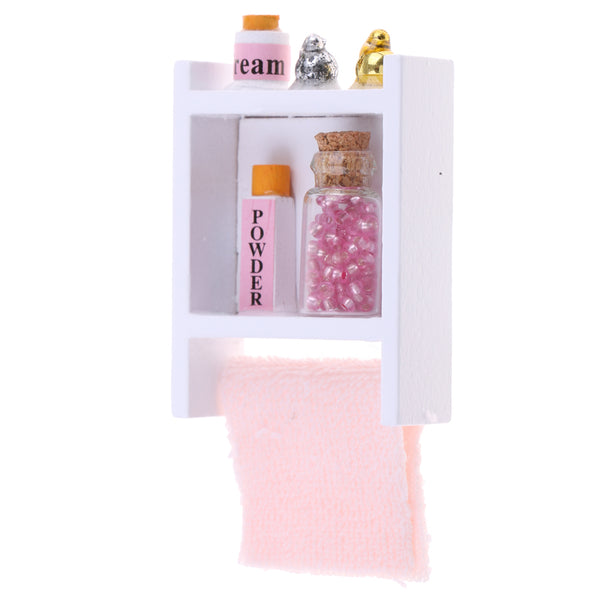 1/12 Scale Dollhouse Miniature Furniture Bathroom Wall Mount Shelf Decor
