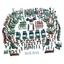 307 Pieces Army Men Playset 4cm Soldier Action Figures with Tanks Planes Flags & More Accessories