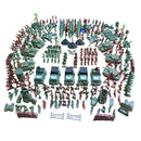 307 Pieces Army Men Playset 4cm Soldier Action Figures with Tanks Planes Flags & More Accessories