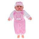 Pretend Play 52cm Lifelike Vinyl Newborn Baby Boy Doll - Pink Clothes