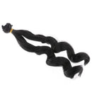 Fashion 25cm DIY Doll Wigs Long Curly Wavy High Temperature Wire Handmade Hairpiece Black