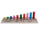 Wooden Stacking Rings Tower Numbers Counting Learning Kids Arithmetical Toy