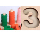 Wooden Stacking Rings Tower Numbers Counting Learning Kids Arithmetical Toy