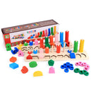 Wooden Stacking Rings Tower Numbers Counting Learning Kids Arithmetical Toy