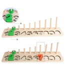 Wooden Stacking Rings Tower Numbers Counting Learning Kids Arithmetical Toy