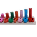 Wooden Stacking Rings Tower Numbers Counting Learning Kids Arithmetical Toy