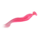 Fashion 25cm DIY Decor Doll Wigs Long Curly Wavy High Temperature Wire Peach Red