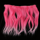 Fashion 25cm DIY Decor Doll Wigs Long Curly Wavy High Temperature Wire Peach Red