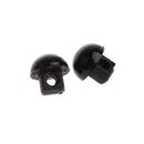 100 Pieces 6mm Solid Black Round Mushroom Domed Sewing Buttons for Doll Eyes Nose Making