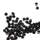 100 Pieces 6mm Solid Black Round Mushroom Domed Sewing Buttons for Doll Eyes Nose Making