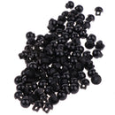 100 Pieces 6mm Solid Black Round Mushroom Domed Sewing Buttons for Doll Eyes Nose Making