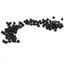 100 Pieces 6mm Solid Black Round Mushroom Domed Sewing Buttons for Doll Eyes Nose Making