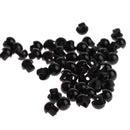 100 Pieces 6mm Solid Black Round Mushroom Domed Sewing Buttons for Doll Eyes Nose Making
