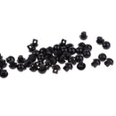 100 Pieces 6mm Solid Black Round Mushroom Domed Sewing Buttons for Doll Eyes Nose Making