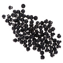 100 Pieces 6mm Solid Black Round Mushroom Domed Sewing Buttons for Doll Eyes Nose Making