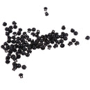 100 Pieces 6mm Solid Black Round Mushroom Domed Sewing Buttons for Doll Eyes Nose Making